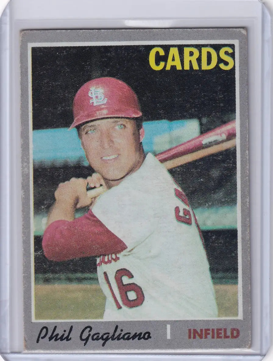 1970 Topps Baseball card of Phil Gagliano, infielder for the St. Louis Cardinals