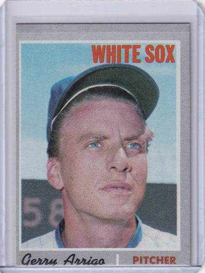 1970 Topps Baseball card of Gerry Arrigo, Chicago White Sox pitcher