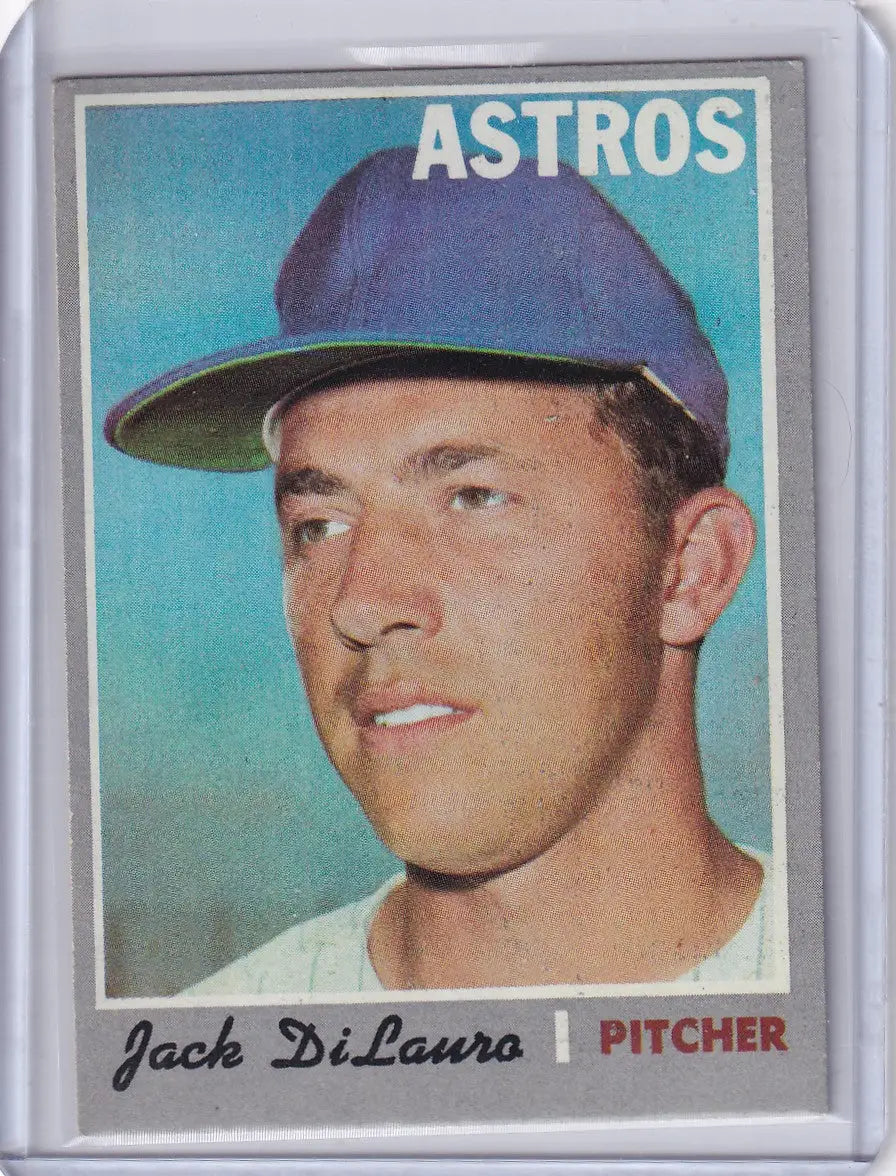 Baseball card of Jack DiLauro from Topps Baseball, Houston Astros pitcher