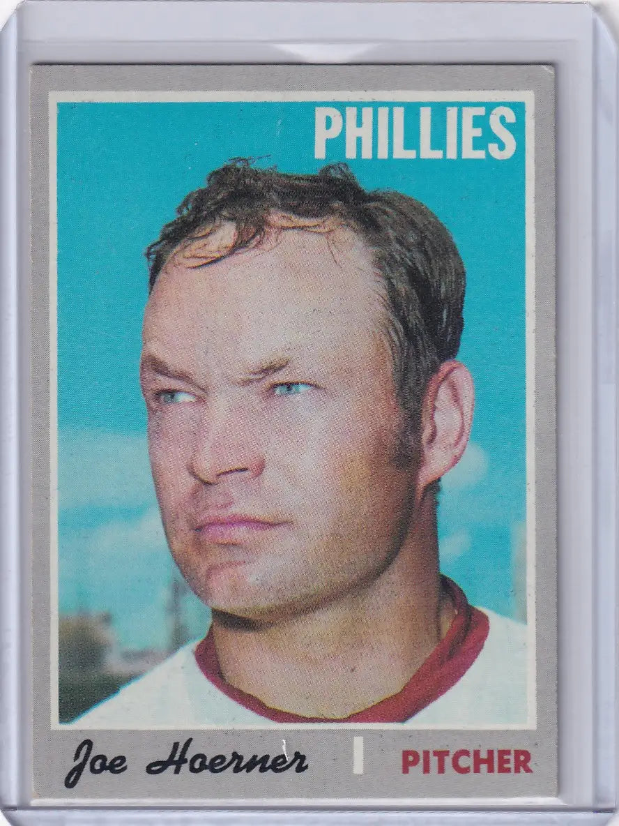 1970 Topps Baseball card of Joe Hoerner, Philadelphia Phillies pitcher