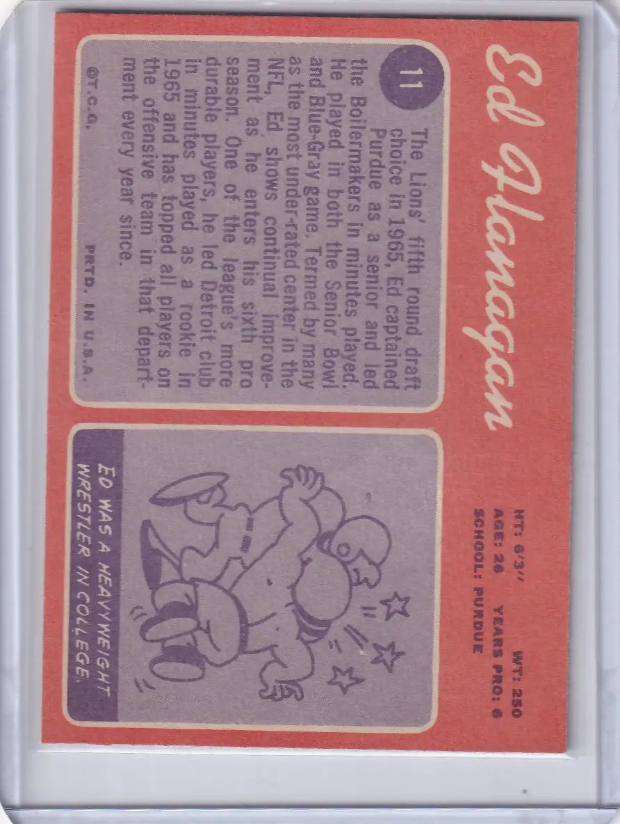 Baseball trading card of Cal Quantrill illustrated with Topps Football and Detroit Lions theme