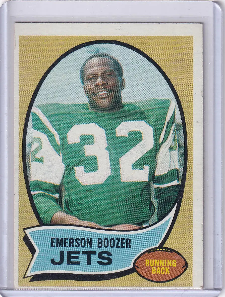 Emerson Boozer 1970 Topps Football card featuring New York Jets player