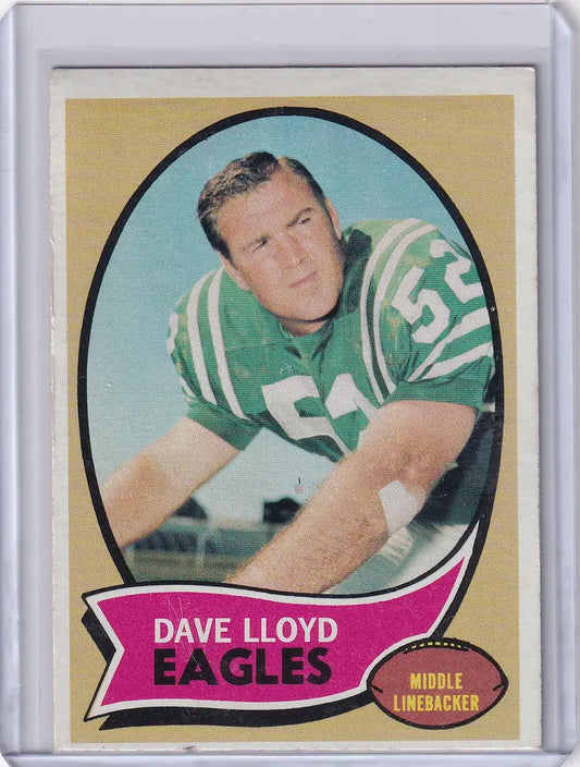 Vintage Topps Football card of Dave Lloyd in Philadelphia Eagles uniform #55
