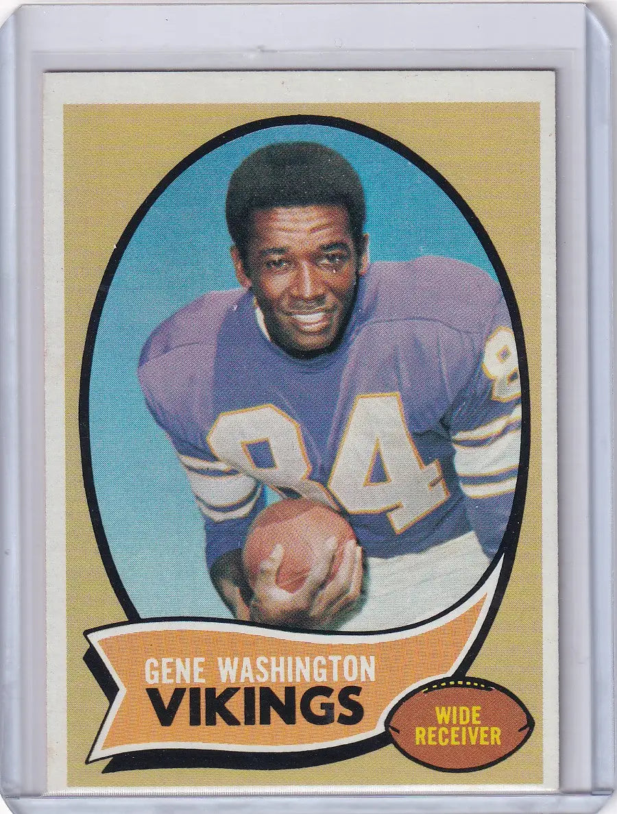 Vintage Topps Football trading card of Gene Washington Minnesota Vikings collectible