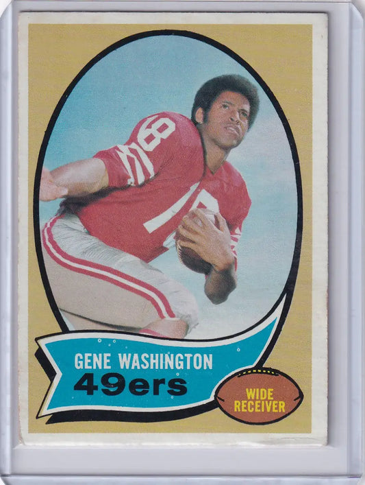 Vintage Topps Football card of Gene Washington, San Francisco 49ers wide receiver