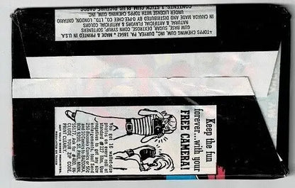 Vintage Topps gum pack in a sealed 1970 Topps Valentine Post Cards collection