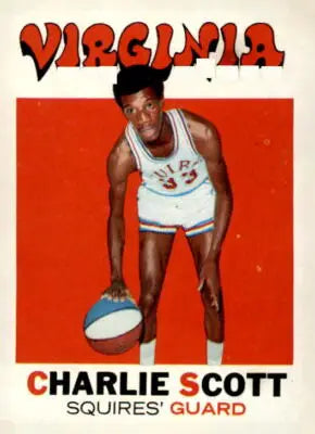 1971-72 Topps Charlie Scott basketball card front side, excellent condition, collectible
