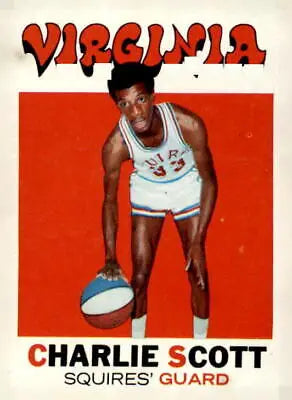 Charlie Scott trading card from 1971-72 Topps #190, a vintage Charlie Scott trading card