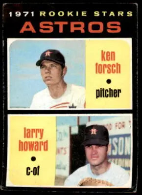 1971 Astros rookie stars baseball card featuring Ken Forsch and Larry Howard