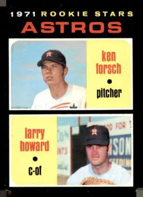 1971 Houston Astros Rookie Stars trading card featuring Ken Forsch and Larry Howard