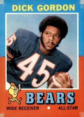 1971 Topps Dick Gordon football card featuring Chicago Bears player in mint condition