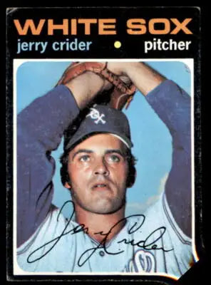 1971 Topps Jerry Crider baseball card featuring Chicago White Sox player