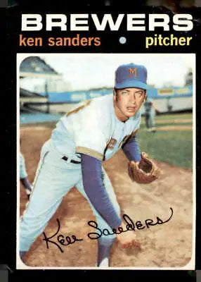 1971 Topps #116 Ken Sanders trading card featuring Ken Sanders baseball player