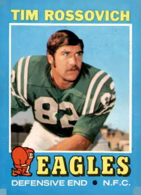 1971 Topps #116 Tim Rossovich football card featuring Philadelphia Eagles player
