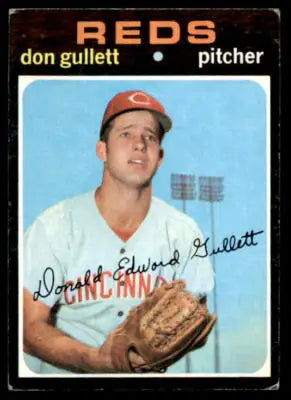 1971 Topps Don Gullett Cincinnati Reds rookie card displayed in EX condition