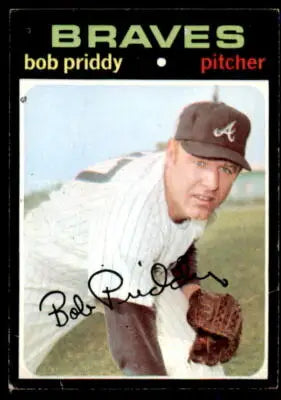 1971 Topps #147 Bob Priddy sports trading card showcasing Bob Priddy’s baseball memorabilia