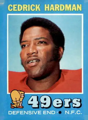 Cedrick Hardman San Francisco 49ers football card from 1971 Topps series