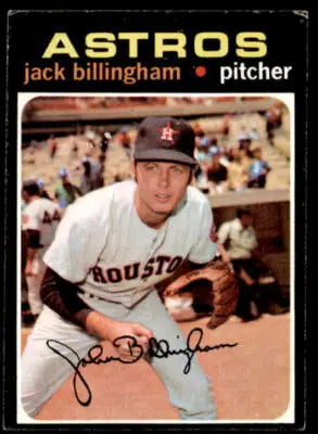Vintage Jack Billingham baseball card from 1971 Topps #162 featuring Jack Billingham