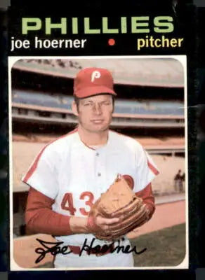 Joe Hoerner baseball card from 1971 Topps featuring Joe Hoerner #166 Hoerner baseball card