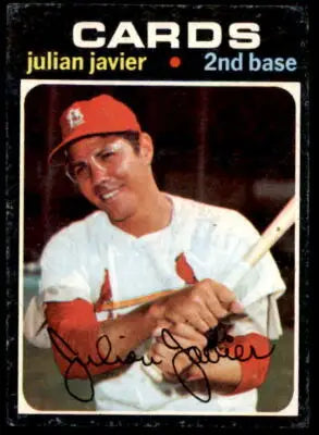 Julian Javier baseball card from the 1971 Topps #185 set featuring Louis Cardinals player