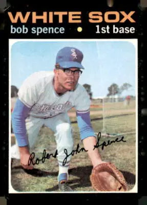 1971 Topps Bob Spence trading card from the Bob Spence trading collection