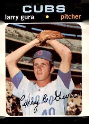 1971 Topps Larry Gura baseball card featuring Chicago Cubs player in excellent condition