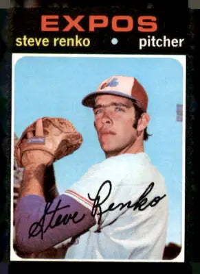 Steve Renko baseball trading card featuring Montreal Expos player from 1971 Topps