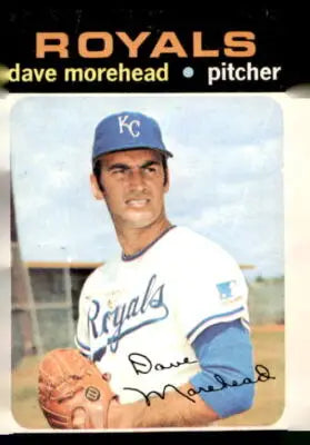 1971 Topps #221 Dave Morehead Kansas City Royals baseball card for collectors