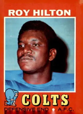Roy Hilton Baltimore Colts trading card from 1971 Topps #221