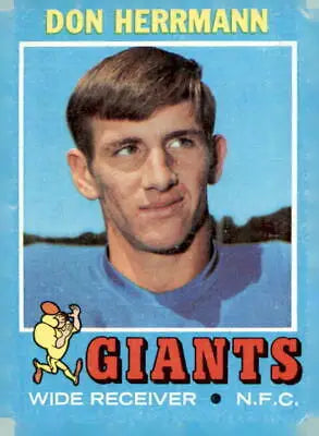 Don Herrmann York Giants trading card from 1971 Topps #222 product images