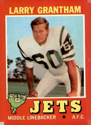 Larry Grantham football card from 1971 Topps #228 showcasing Larry Grantham football talent