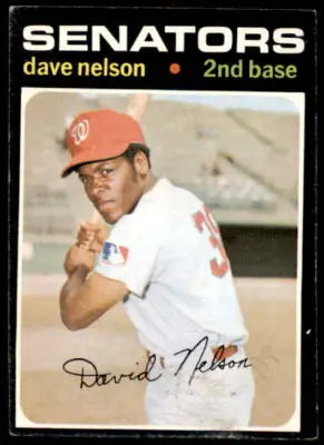 1971 Topps #241 Dave Nelson baseball card featuring Dave Nelson in excellent condition