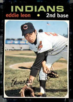 Eddie Leon baseball card from 1971 Topps #252 featuring Eddie Leon baseball player