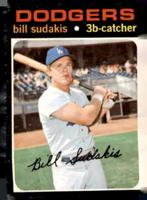 1971 Topps #253 Bill Sudakis baseball card featuring Los Angeles Dodgers player
