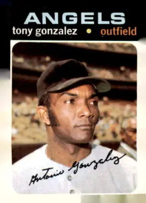 Tony Gonzalez baseball card from 1971 Topps #256 featuring Tony Gonzalez player image