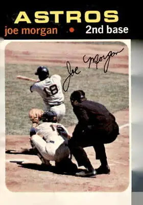 Vintage baseball trading card of Joe Morgan from 1971 Topps #264 EX