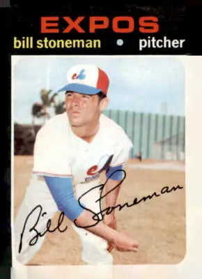 1971 Topps #266 Bill Stoneman Montreal Expos player trading card featuring a vintage baseball card