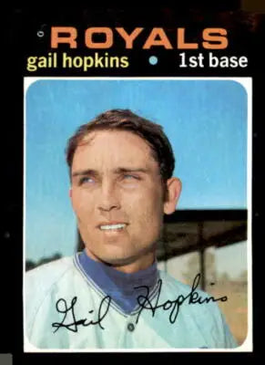 Gail Hopkins Kansas City Royals baseball card from 1971 Topps #269