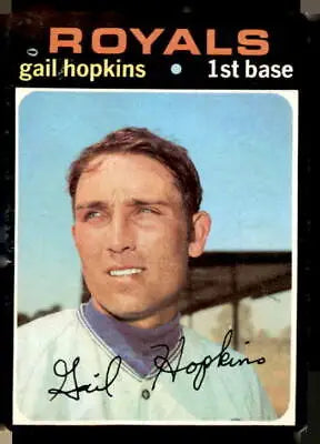 Gail Hopkins baseball card from Kansas City Royals 1971 Topps #269 VG-EX