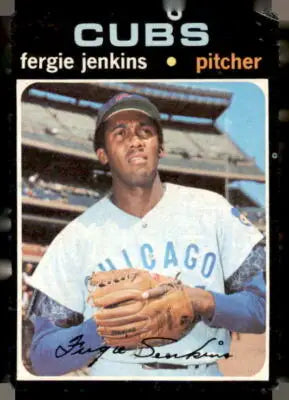 Fergie Jenkins baseball card from 1971 Topps #280 featuring Jenkins baseball card