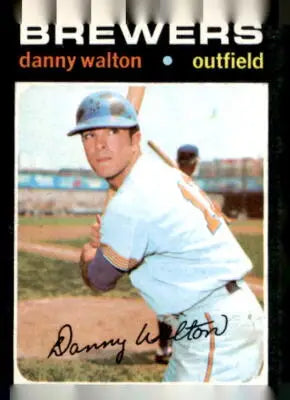 1971 Topps Danny Walton baseball card featuring Danny Walton with vibrant team graphics