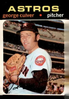 George Culver baseball card from 1971 Topps #291 showcasing George Culver baseball player