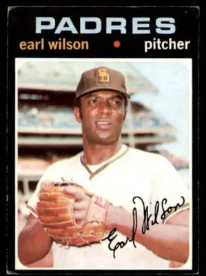 Earl Wilson baseball trading card from the 1971 Topps series featuring San Diego Padres player