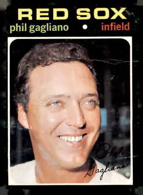 1971 Topps Phil Gagliano baseball card featuring Boston Red Sox player Phil Gagliano