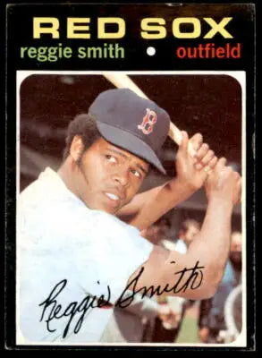 Reggie Smith baseball card from 1971 Topps #305 featuring Reggie Smith of the Boston Red Sox