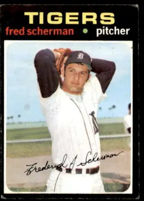 Fred Scherman baseball trading card from 1971 Topps #316 displayed in Fred Scherman trading
