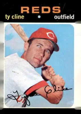 1971 Topps #319 Ty Cline Cincinnati Reds baseball card in excellent condition