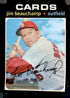 Jim Beauchamp baseball card from 1971 Topps #322 featuring Louis Cardinals player