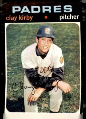 Clay Kirby baseball trading card from 1971 Topps #333 featuring San Diego Padres