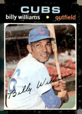 Billy Williams Chicago Cubs baseball card from 1971 Topps #350 VG-EX